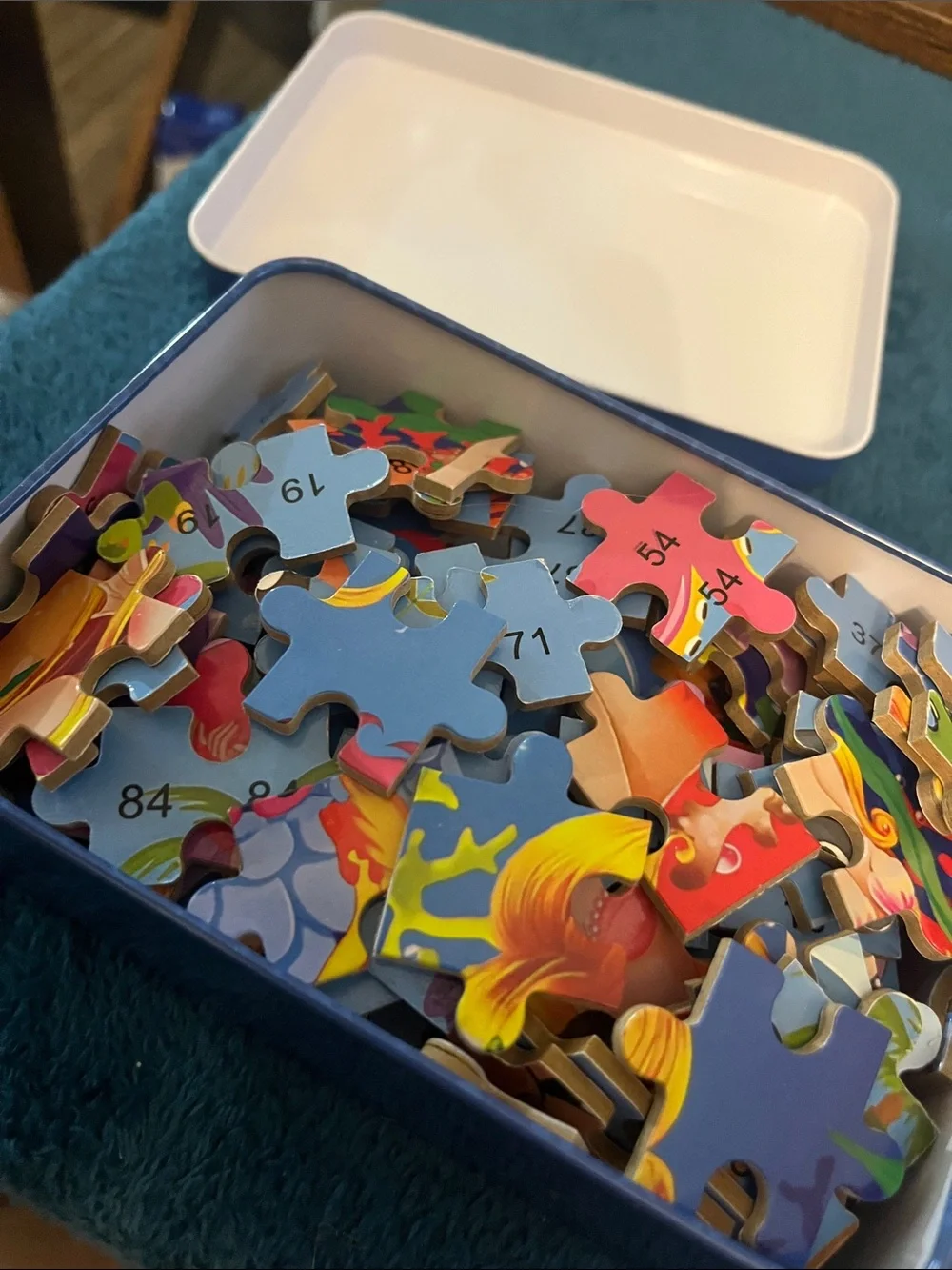 Lelemon Blue Jigsaw Puzzle Tin for 3+ 030